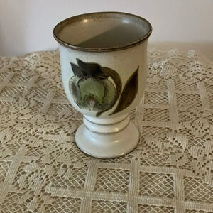 Denby Langley VTG Rare Troubadour Wine/Water Goblet Footed Cup 4 1/2” Tall.  EUC